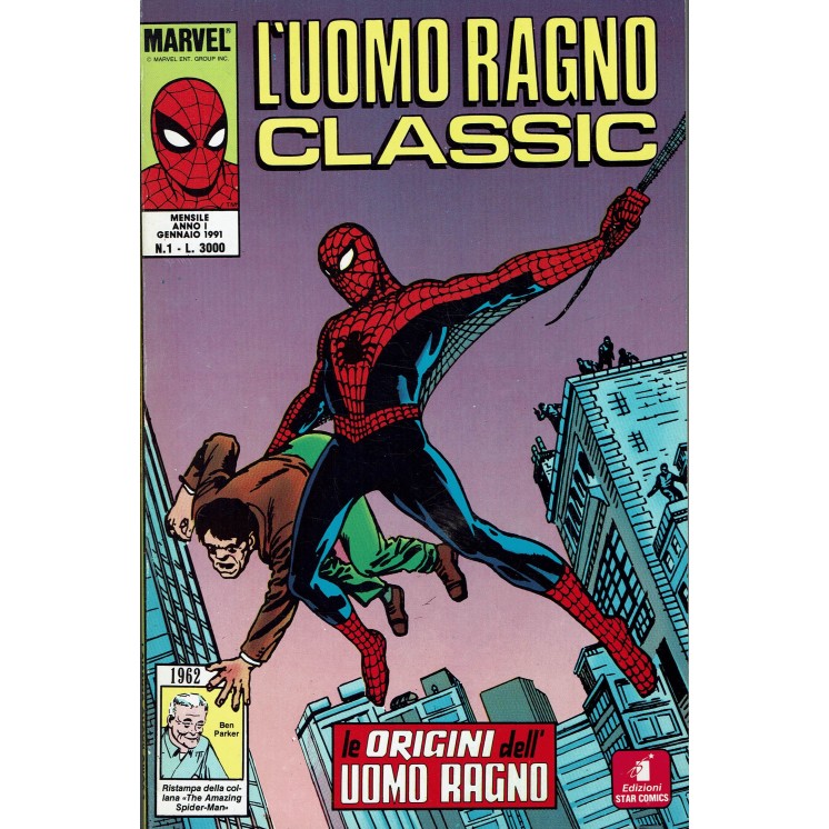 L'Uomo Ragno Classic N. 1 le origini dell'Uomo Ragno ed. Star Comics 