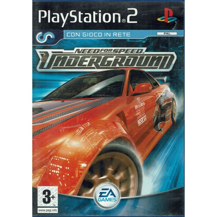 Videogioco Playstation 2 NEED FOR SPEED UNDERGROUND PS2 ITA 3+ libretto EA