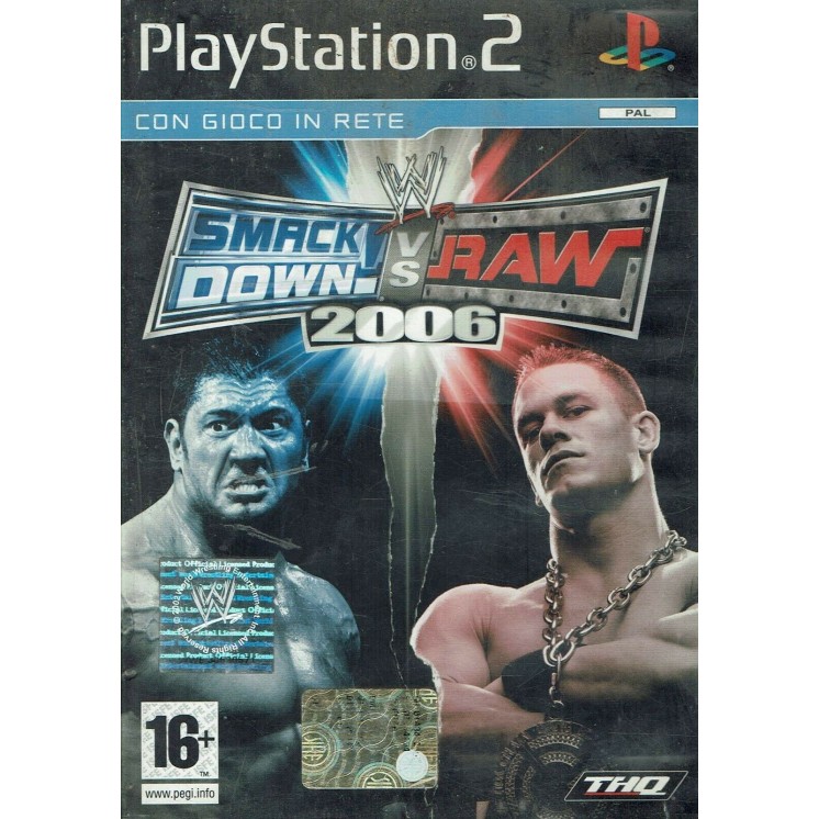 Videogioco Playstation 2 WWE SmackDown vs. Raw 2006 PS2 16+ THQ ITA libretto