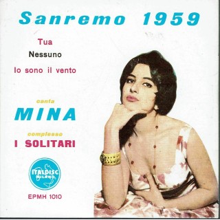CD17 86 Mina  EP Sanremo 1959 Mina 3 tracks complesso i solitari ePMH