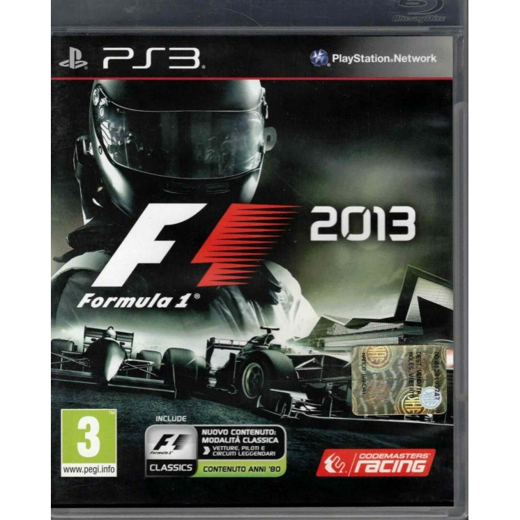 Videogioco Playstation 1 F1 2013 FORMULA 1 PS3 ITA 3+ libretto con F! classic