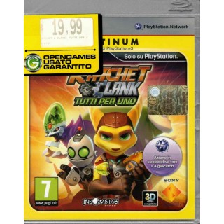 Videogioco Playstation 3 RATCHET E CLANK TUTTI PER UNO 7+ Platinum libretto