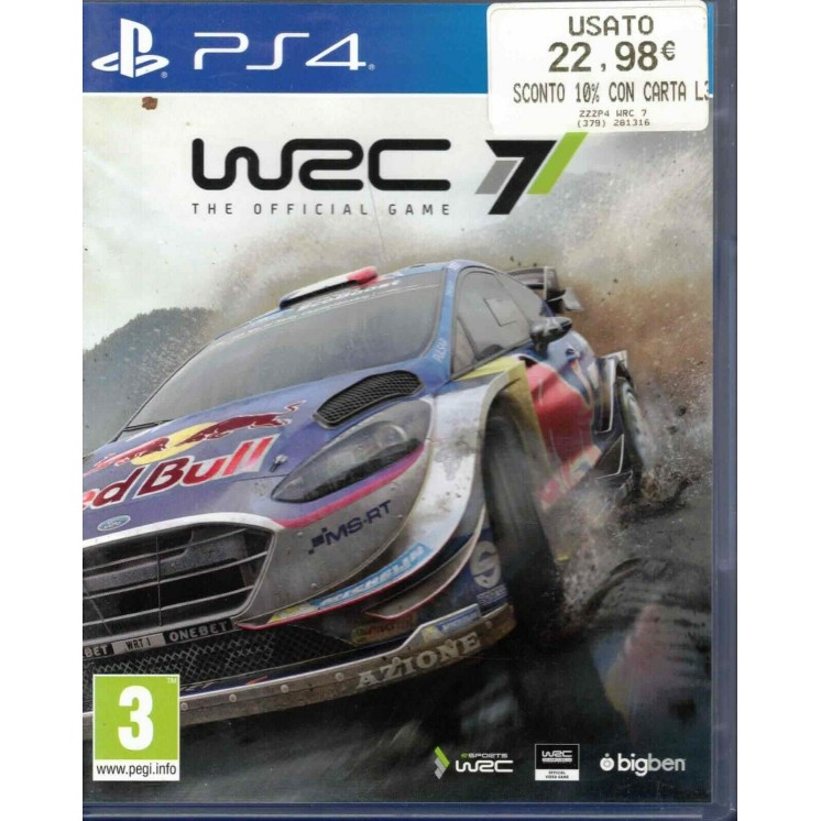 Videocgioco Playstation 4 WRC 7 3+ BigBen libretto ITA