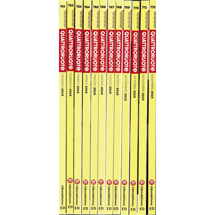 Quattroruote annata 2019 completa 761/772 ed. Domus SS09