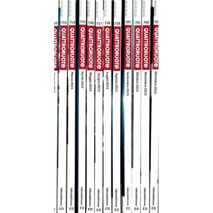 Quattroruote annata 2015 completa 712/723 ed. Domus SS09