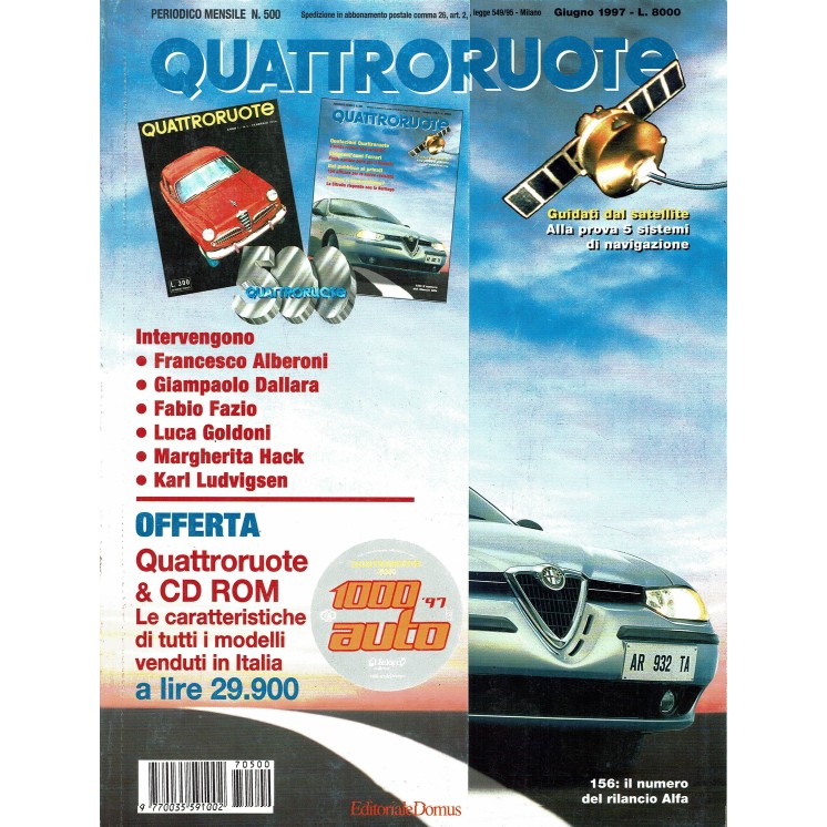 Quattroruote 500 giugno 1997 Honda Civic 1.4iS -Rover 600 1.8i 16V ed. Domus