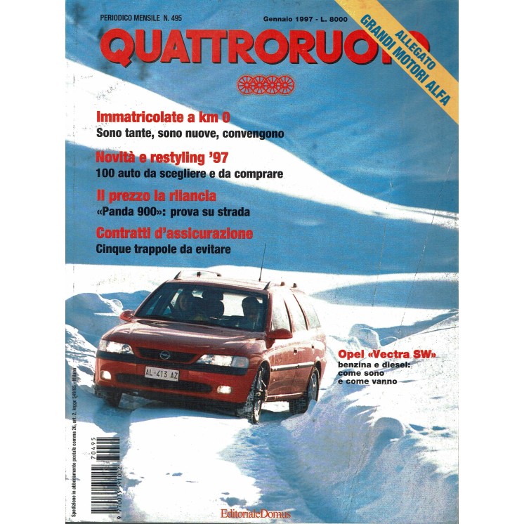 Quattroruote 495 gennaio 1997 Alfa Romeo 145 e 146 Twin Spark ed. Domus