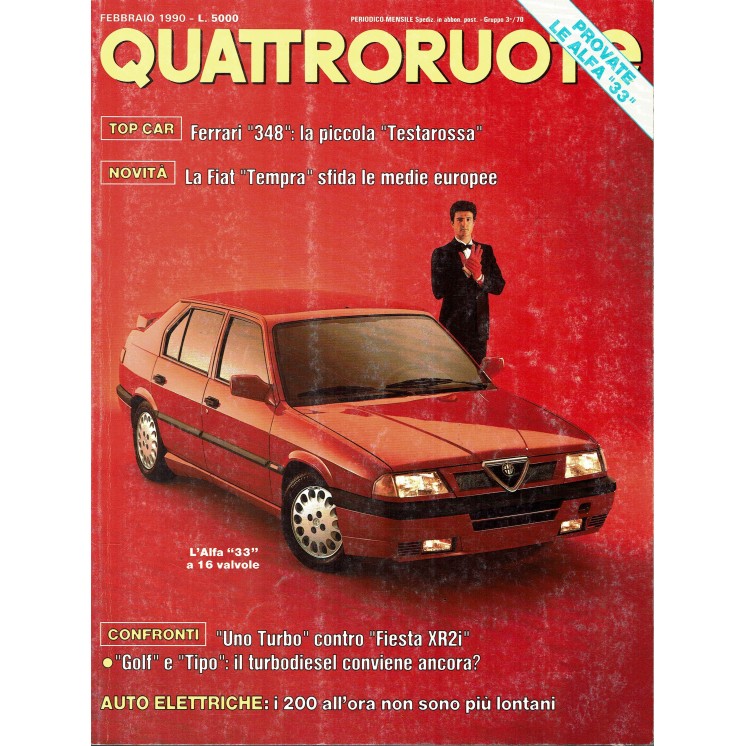 Quattroruote 412 febbraio 1990 Alfa Romeo 33 1.3 e 1.7 Uno Turbo ed. Domus