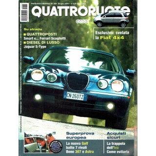 Quattroruote N. 584 giugno 2004 Ferrari 612 Scaglietti F1 Smart Ffour 1.3 Domus