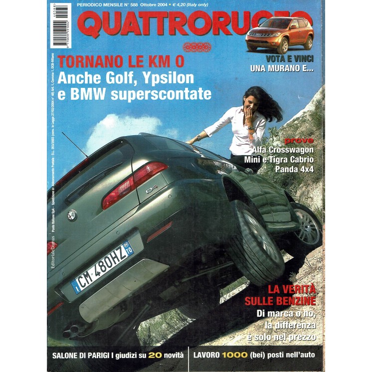 Quattroruote N. 588 ottobre 2004 Panda 1.2 4X4 Mini 1.6 Cooper Golf ed. Domus