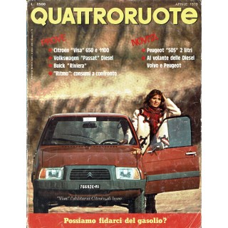 Quattroruote n. 281 aprile 1979 Peugeot 505 Ritmo Passat ed. Domus