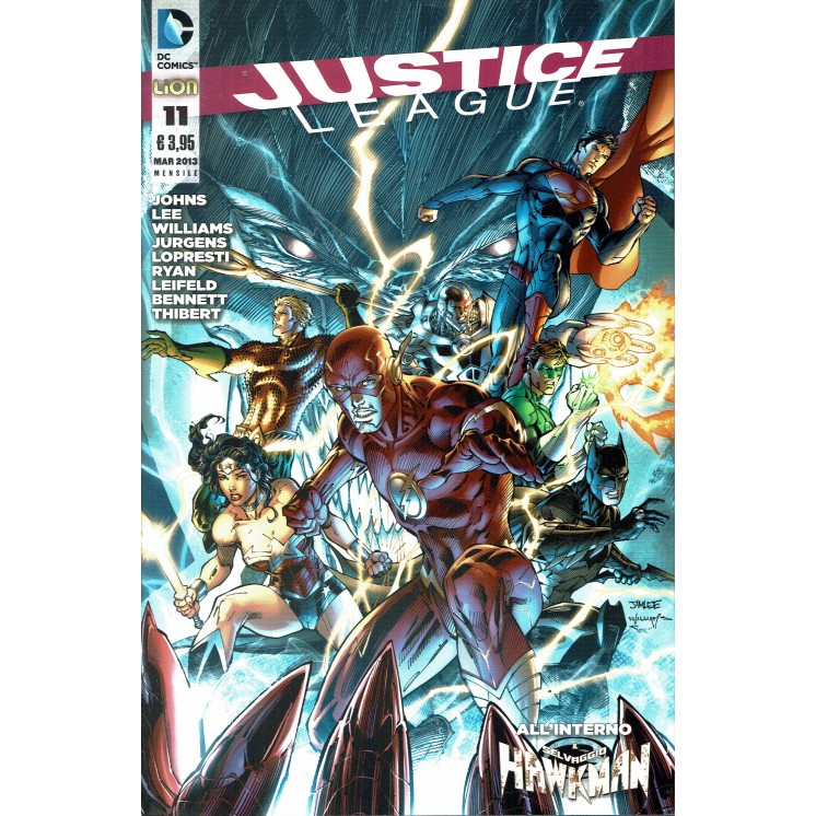JUSTICE LEAGUE n.11 con Hawkman di Johns ed. LION 