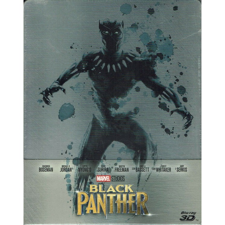 Blu Ray 3d Black Panther con Boseman Steelbook 2 Dischi Marvel NUOVO Gd54