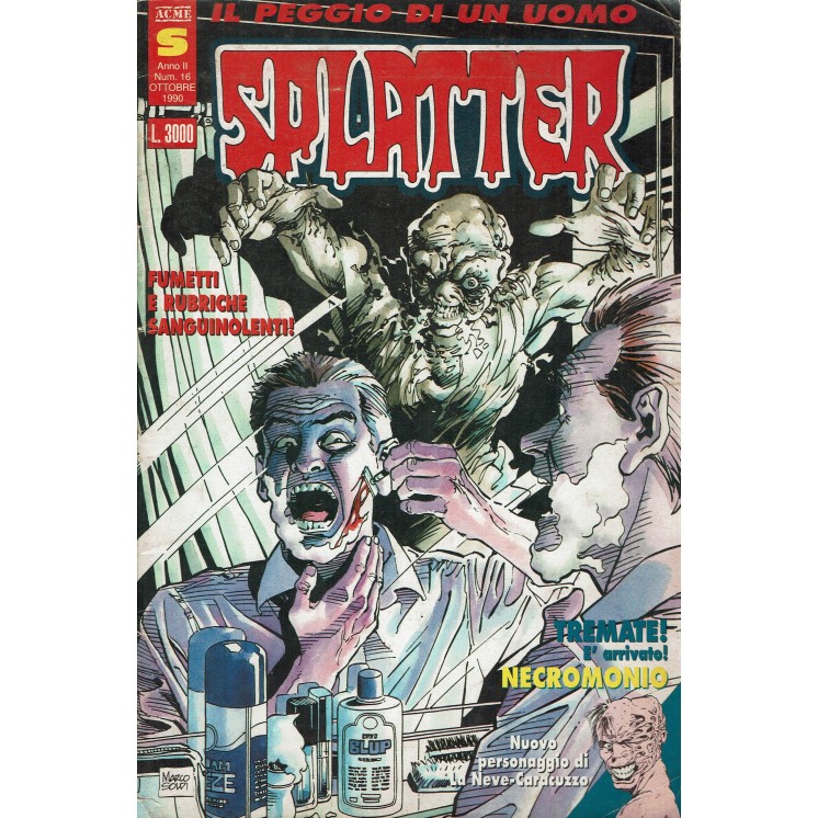 Splatter anno II n. 16 il peggio di un uomo cover Soldi ed. Acme FU06