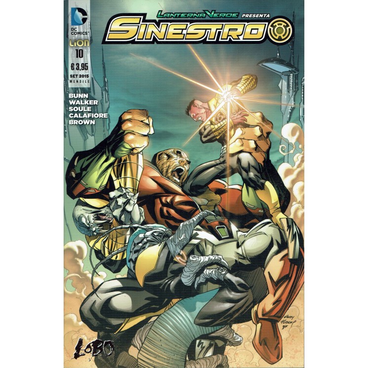 Lanterna Verde presenta SINESTRO 10 con LOBO di Bunn ed. LION 
