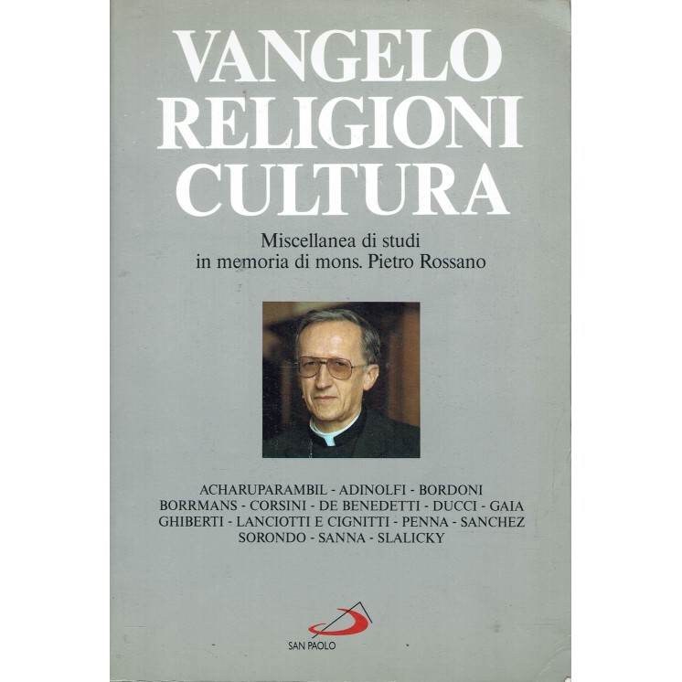 Vangelo religioni cultura miscellanea di studi ed. San Paolo A40