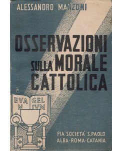 Alessandro Manzoni : osservazioni sulla morale cattolica ed. Pia Società A75