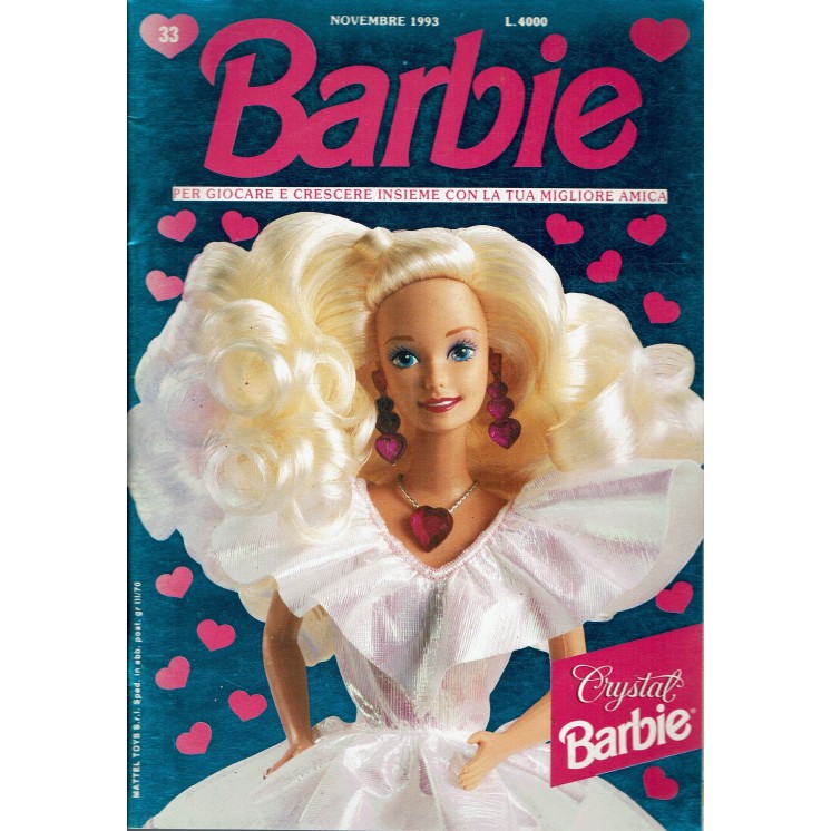 Barbie n. 33 novembre 1993 INSERTO ADESIVI ed. Mondadori