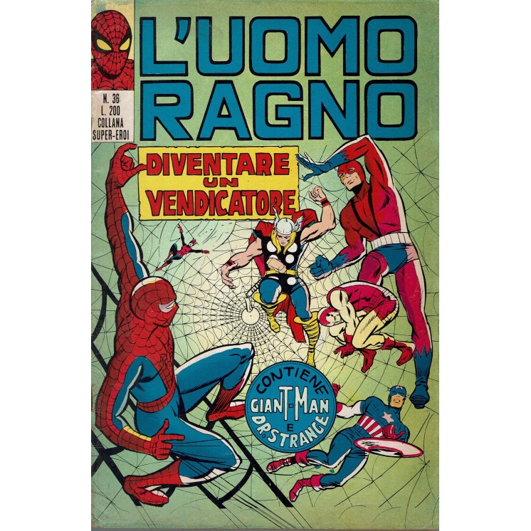 L'Uomo Ragno n. 36 diventare un Vendicatore ed.Corno
