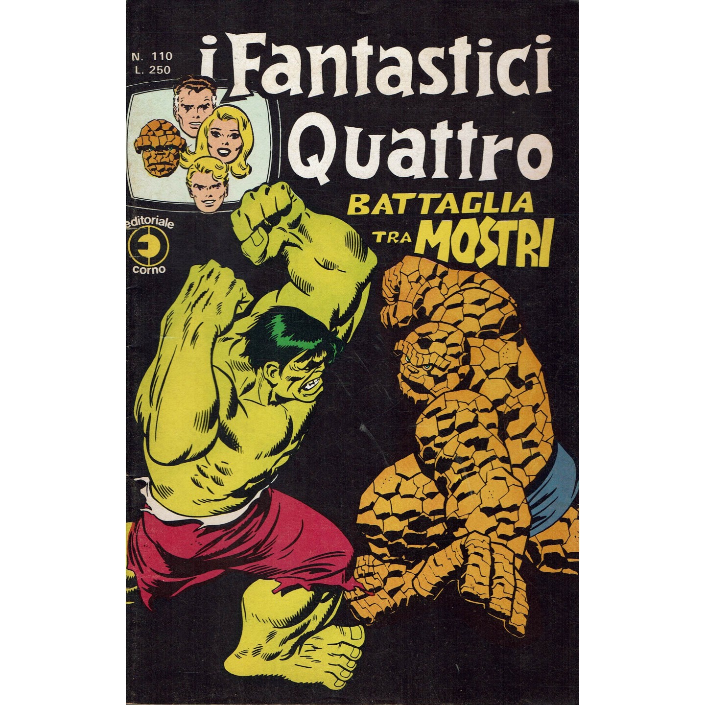 I Fantastici Quattro n. 110 battaglia tra mostri di Kirby ed. Corno