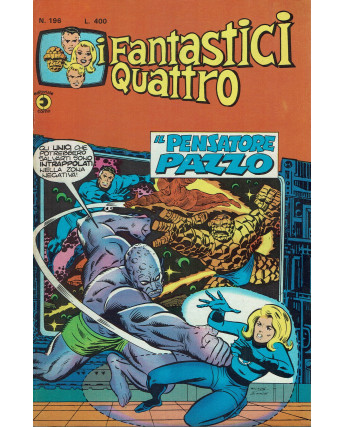 I Fantastici Quattro n. 196 il pensatore pazzo di Kirby ed. Corno