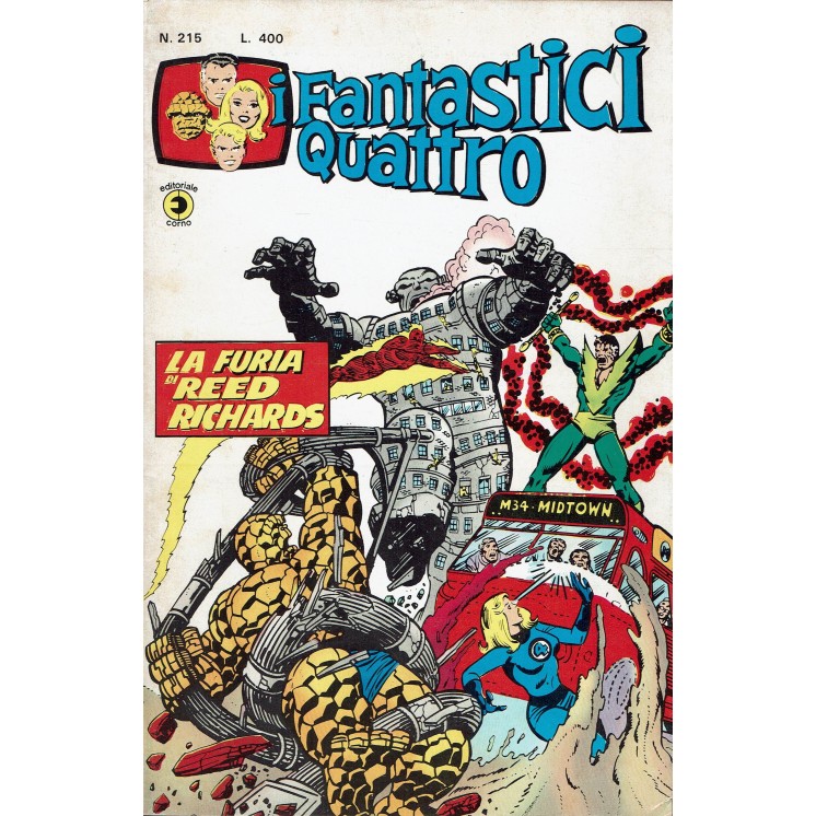 I Fantastici Quattro n.215 la furia di Reed Richards ed. Corno