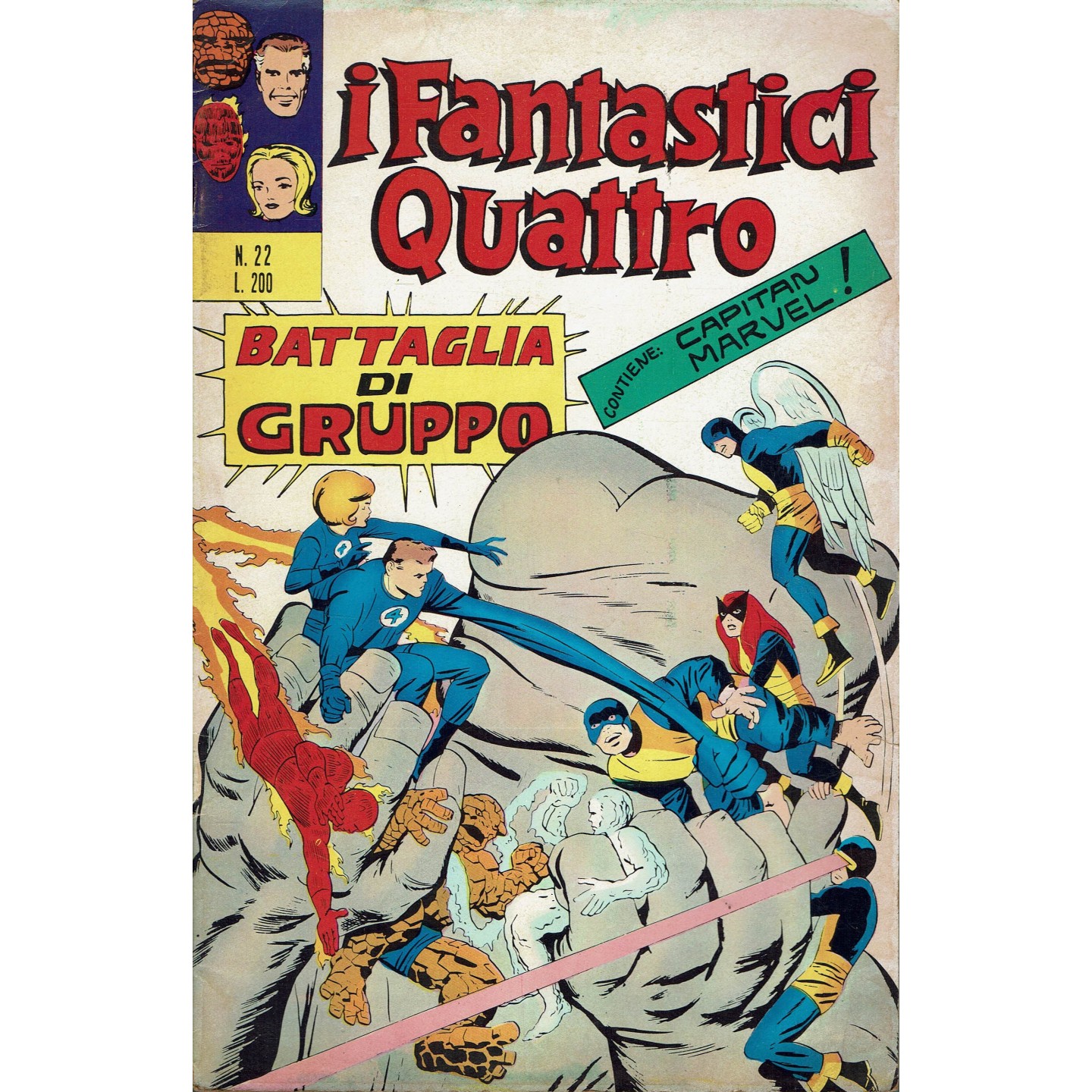 I Fantastici Quattro n. 22 battagli di gruppo X Men RESA ed. Corno