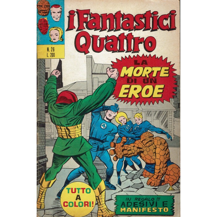 I Fantastici Quattro n. 26 la morte di un eroe ed. Corno