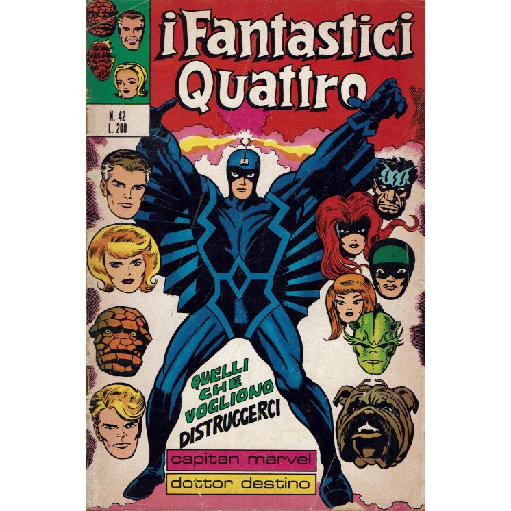 I Fantastici Quattro n. 42 quelli che vogliono distruggerci INUMANI ed. Corno