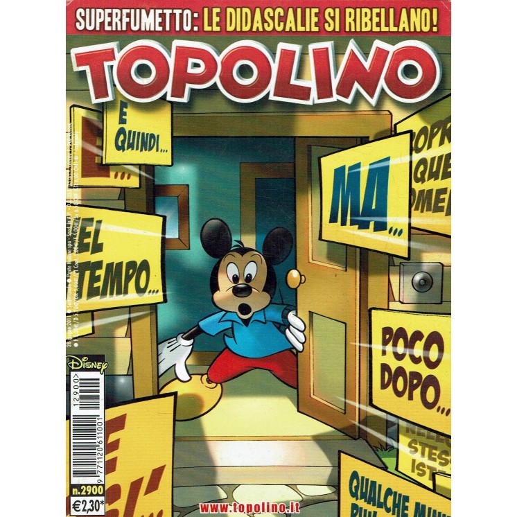 Topolino n.2900 Walt Disney ed. Mondadori