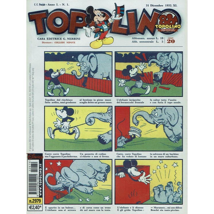 Topolino n.2979 Walt Disney ed. Mondadori