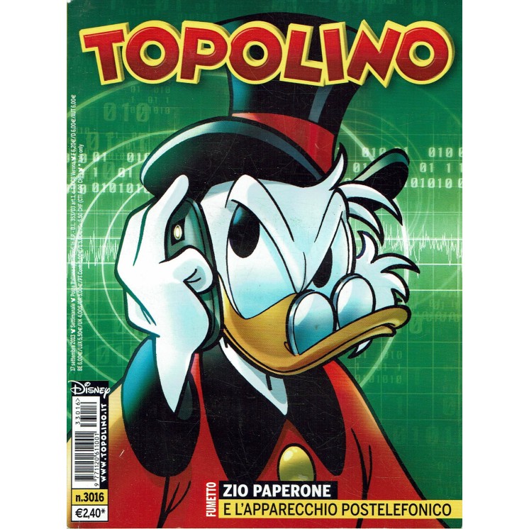 Topolino n.3016 Walt Disney ed. Mondadori