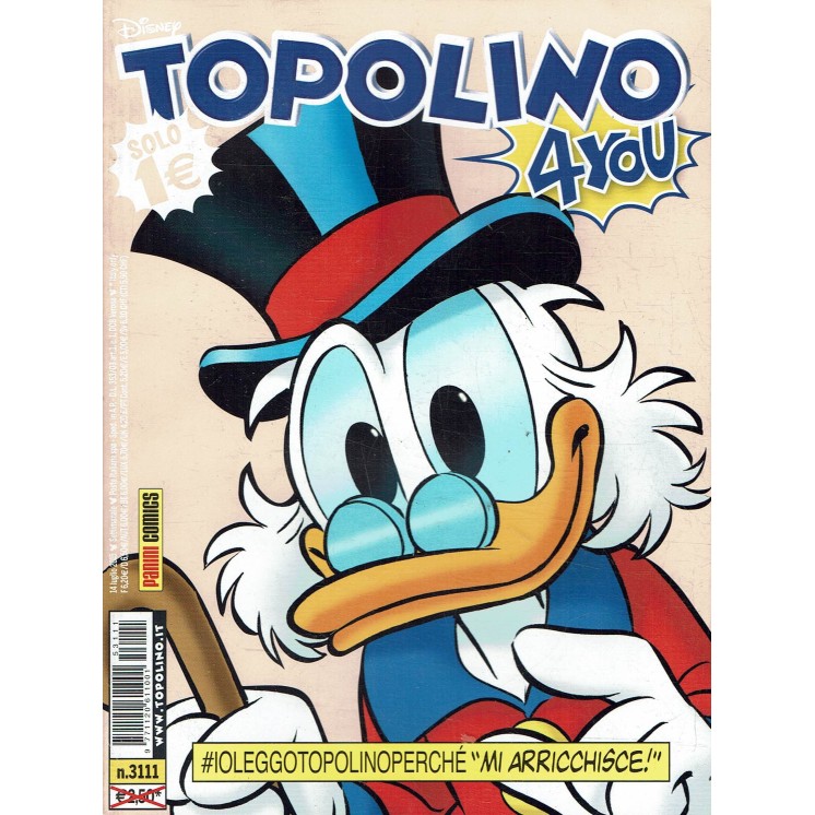 Topolino n.3111 cover Zio Paperone Walt Disney ed. Panini