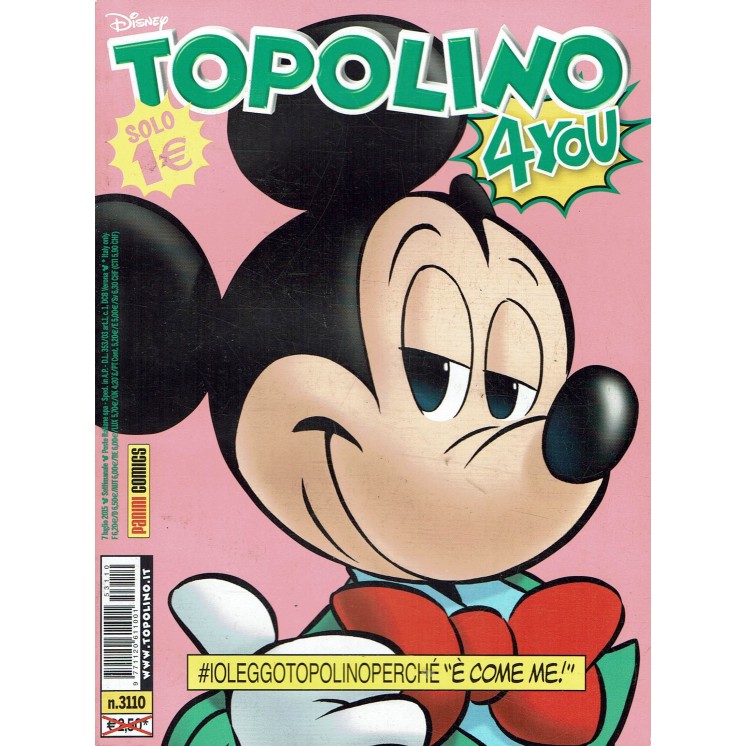 Topolino n.3110 cover Topolino Walt Disney ed. Panini