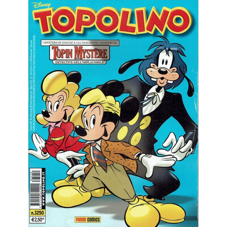 Topolino n.3250 Topin Mystere Walt Disney ed. Panini