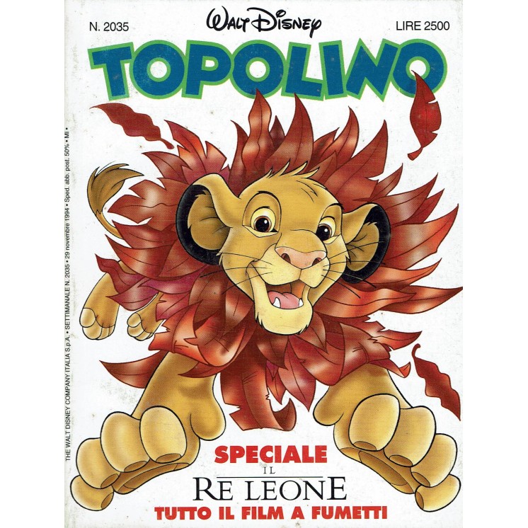 Topolino n.2035 ed.Walt Disney Mondadori