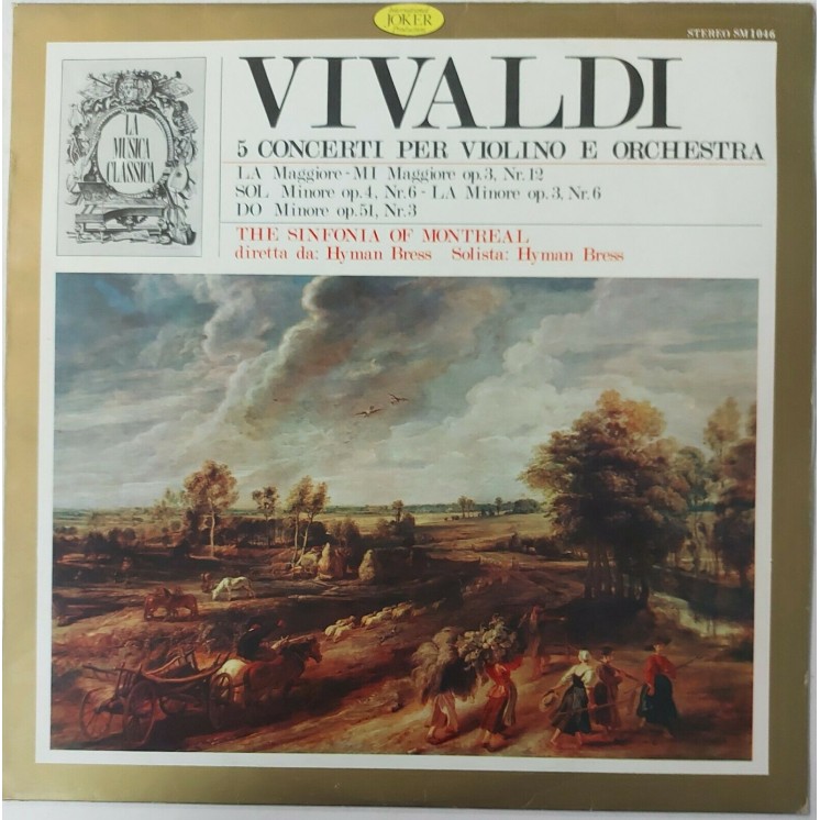 778 33 Giri Vivaldi 5 concerti per violino e orchestra Joker prod. SM 1046