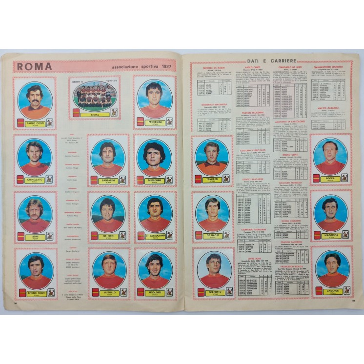 Album dei Calciatori Panini 1977 78 semi COMPLETO Roma Zoff Rossi CalcioFU16