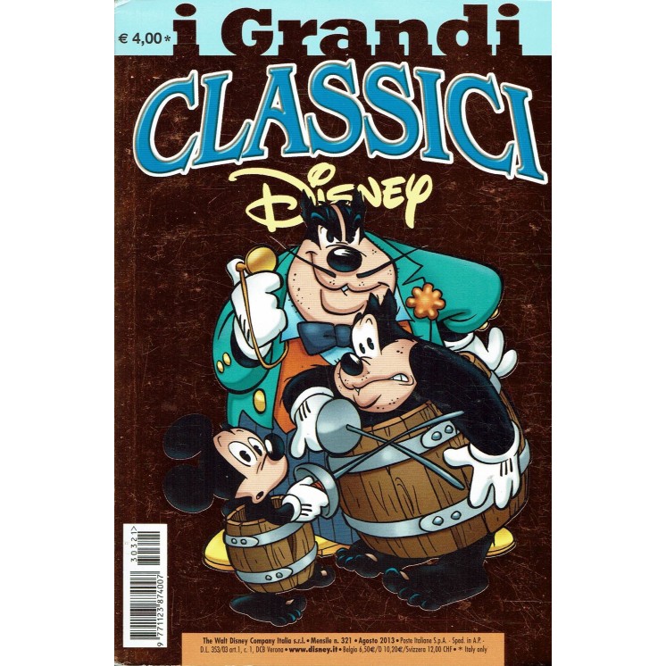 I Grandi Classici Disney n.321  ed. Walt Disney Company Italia BO03