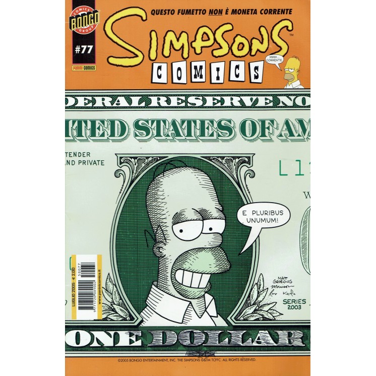 I Simpson n. 77 il conqui-bus fa tutte le fermate ed. Panini Bongo 