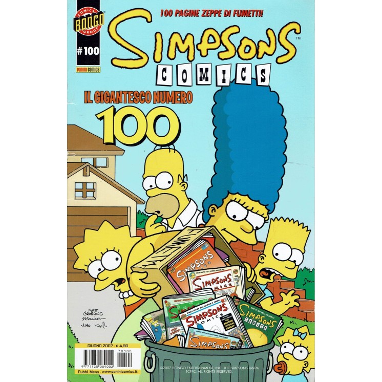 I Simpson n.100 clip clip urrà ed. Panini Bongo 