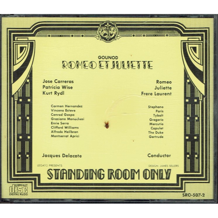 059 CD Gounod Romeo Et Juliette Dir. Jacques Delacote Standing Room Only 2CD 