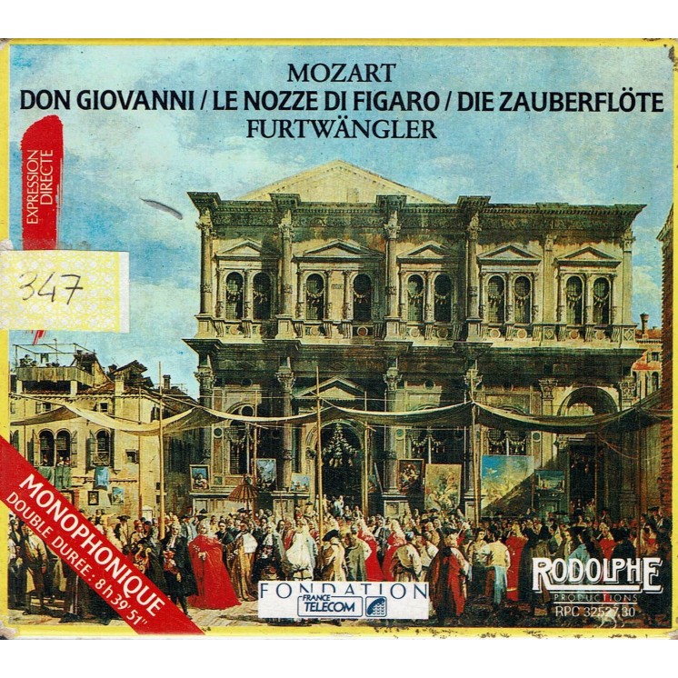 347 CD Mozart Don Giovanni  nozze figaro Monophonique double duree Rodolphe 4CD