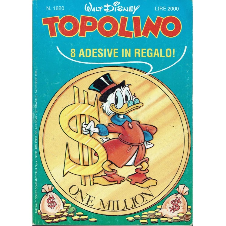 Topolino n.1820 ADESIVI ed. Walt Disney