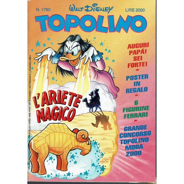 Topolino n.1790 FIGURINE Ferrari ed. Walt Disney