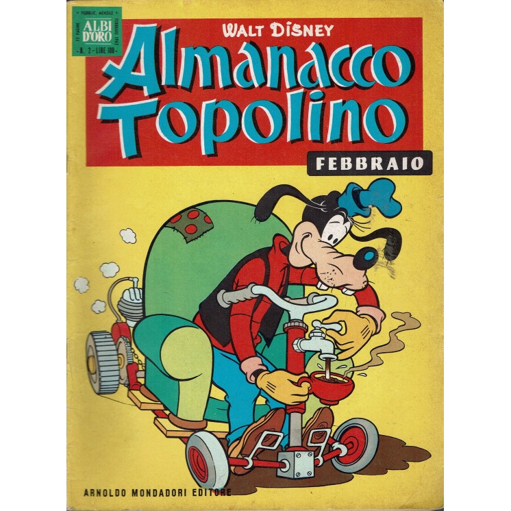 Almanacco Topolino 1962 n. 2 Febbraio Edizioni  Mondadori