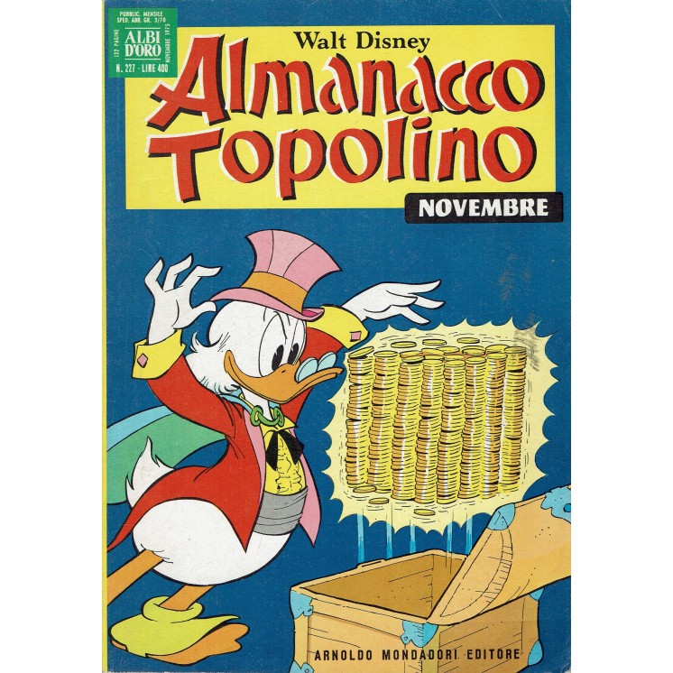 Almanacco Topolino 1975 n.227 Novembre Edizioni Mondadori	