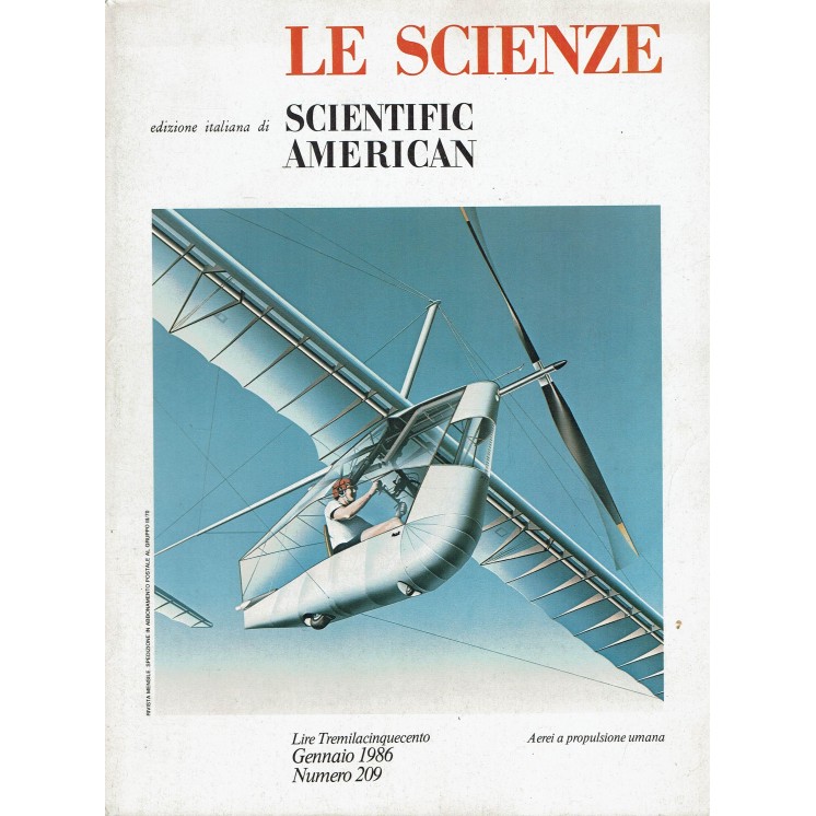 Le scienze scientific american  209 area a propulsione umana ed. Le Scienze FF20