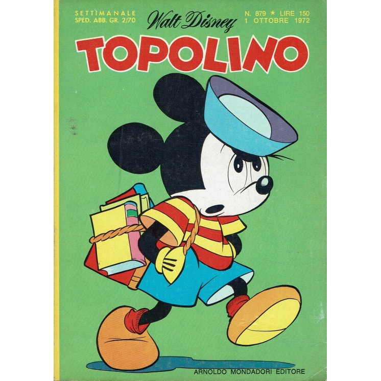Topolino n. 879 ottobre 1972 ed. Walt Disney Mondadori