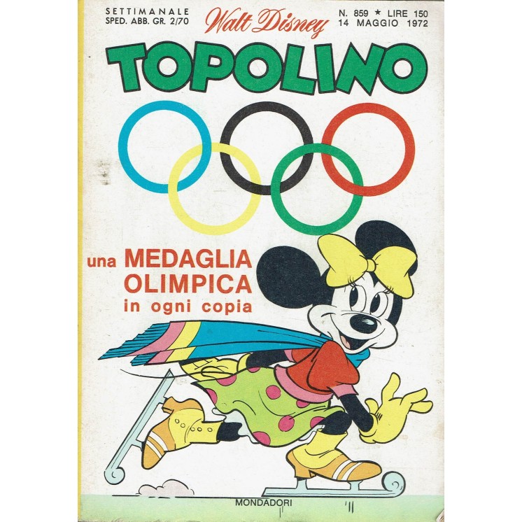Topolino n. 859 maggio 1972 ed. Walt Disney Mondadori